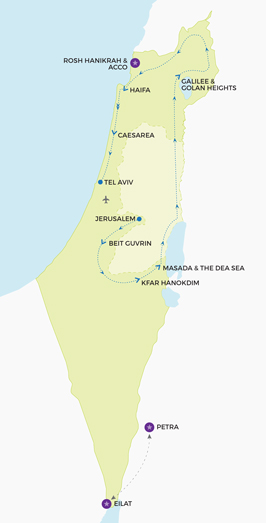 Map of Israel Travel