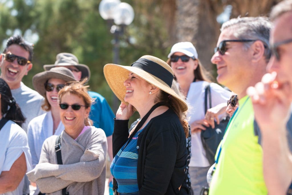 Smiling Adults Traveling to Israel