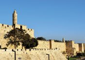 The old walls of Jerusalem.