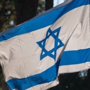 Israeli Flag in Woods Small